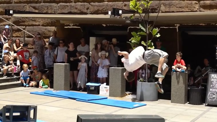 Museum_of_Sydney_-_Parkour_Performance_-_KongQuest_1.2.3