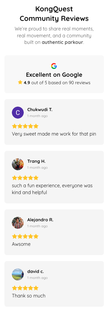 KongQuest Google Reviews Mobile KongQuest Google Reviews Mobile